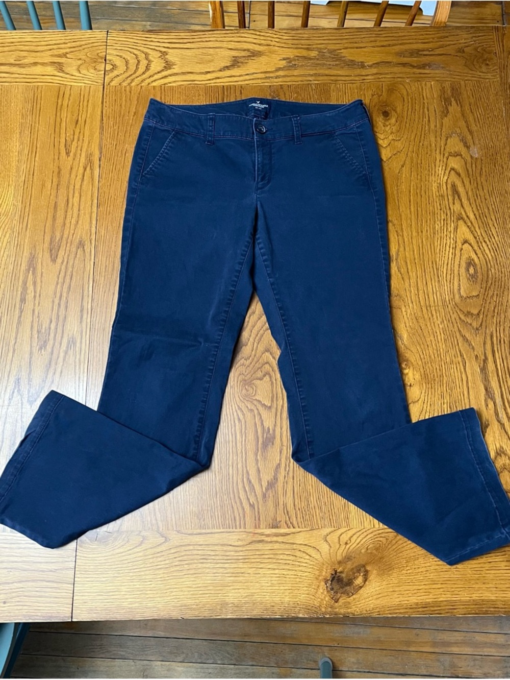 2014 American Eagle kick boot Navy Pants chinos